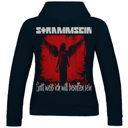 Strammsein Gott weiß ich will besoffen sein - Damen Hoodie New French Navy