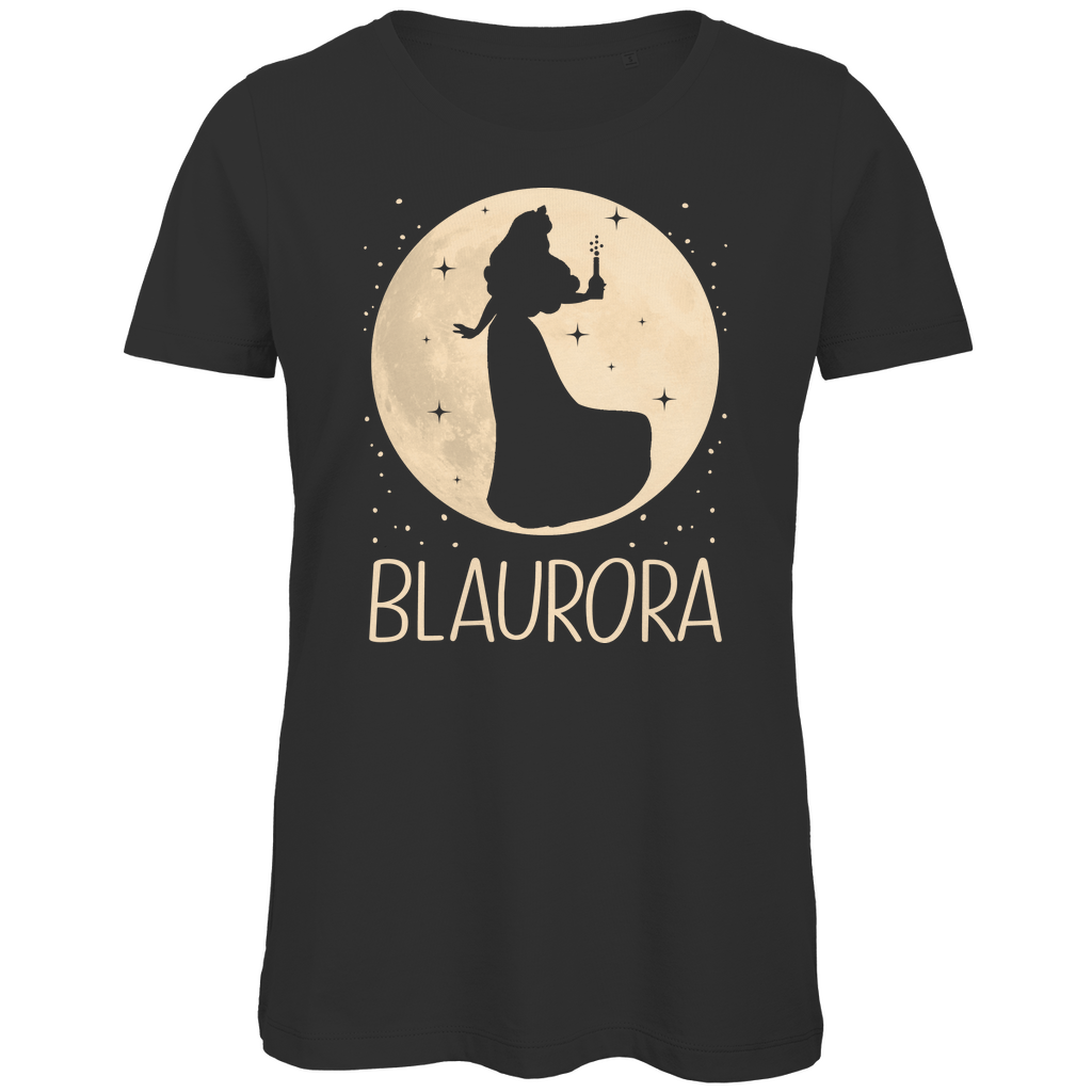 Mond Prinzessin - Blaurora - Damen Premium Bio T-Shirt Black
