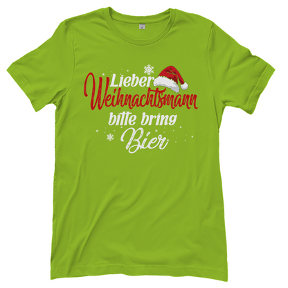 Lieber Weihnachtsmann Partnerlook - bitte bring Bier - Damenshirt Orchid Green