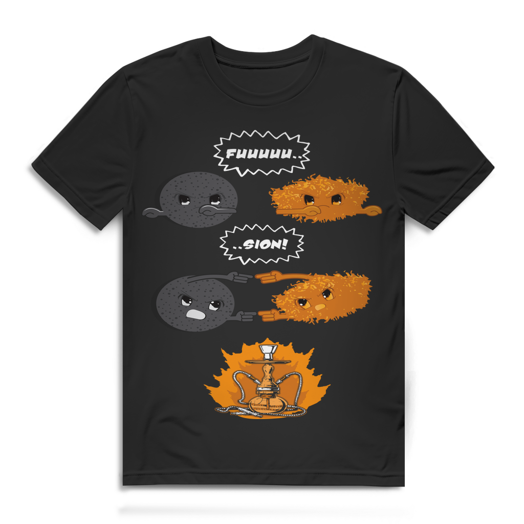 Herren Shisha Shirt – Anime Dragonball Fusion Style für Wasserpfeifen Liebhaber Black