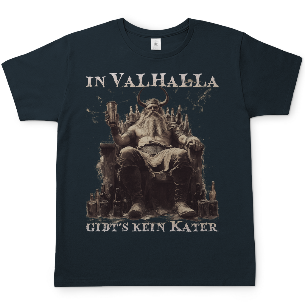 In Valhalla gibt´s kein Kater - Herren Shirt Dark Grey Solid