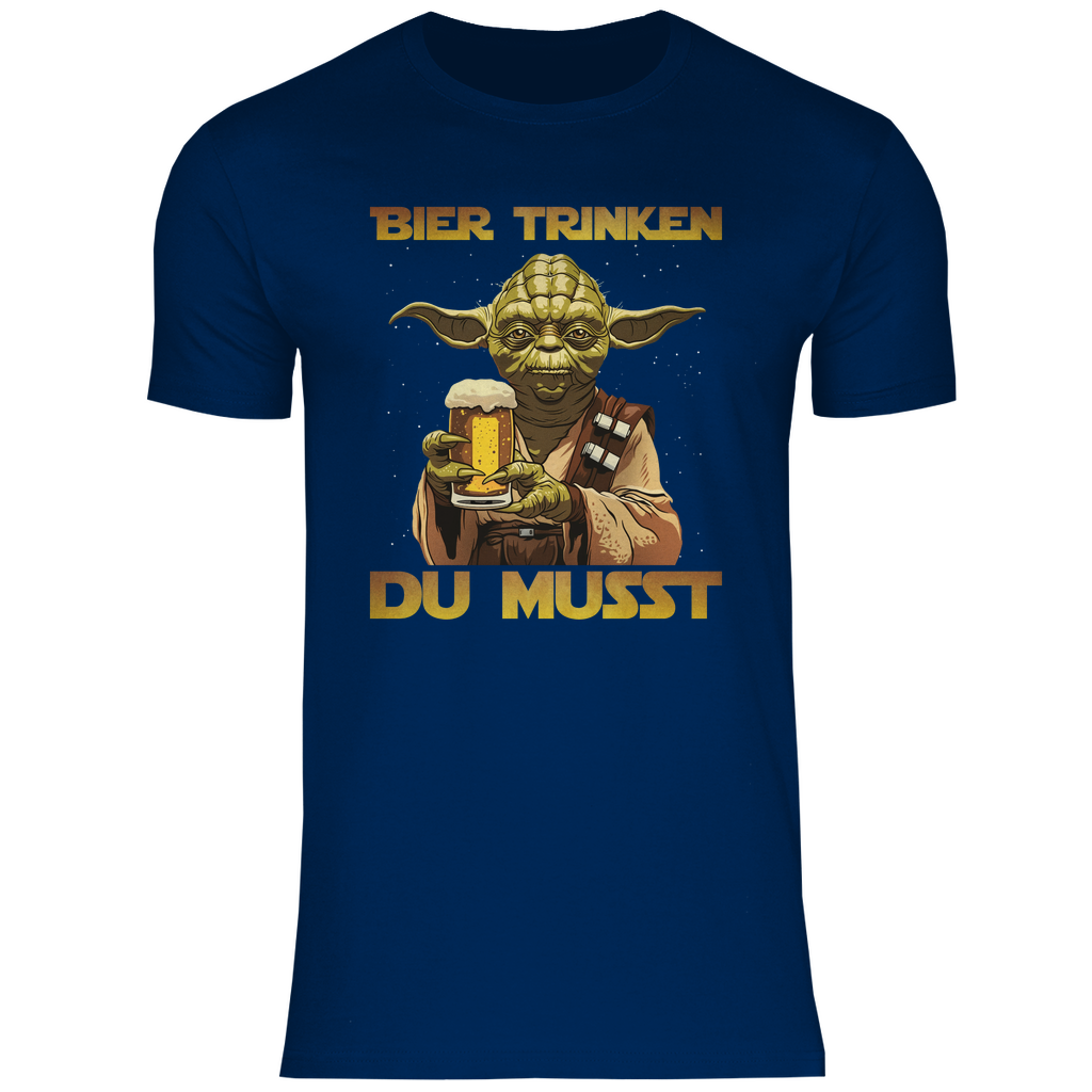 Bier trinken du musst - Yoda Star Wars - Herren Shirt