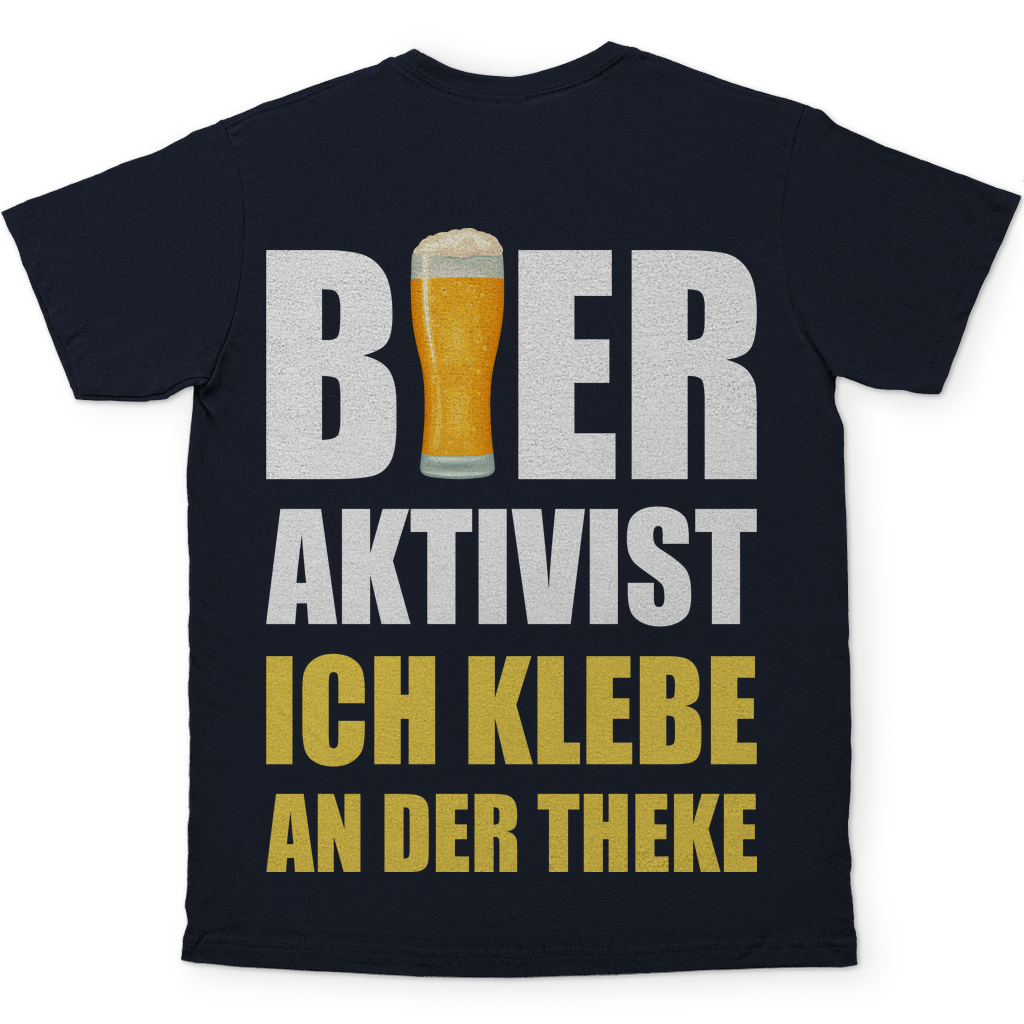 Bier Aktivist Ich klebe an der Theke - Herren Shirt Navy
