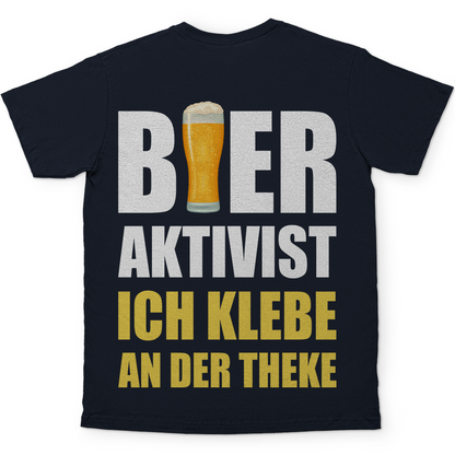 Bier Aktivist Ich klebe an der Theke - Herren Shirt Navy