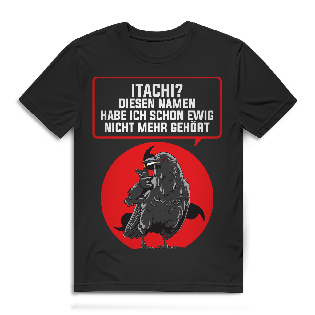 Naruto Itachi Shirt Herren Anime T-Shirt Rabe Funshirt Geschenk Manga Otaku Black