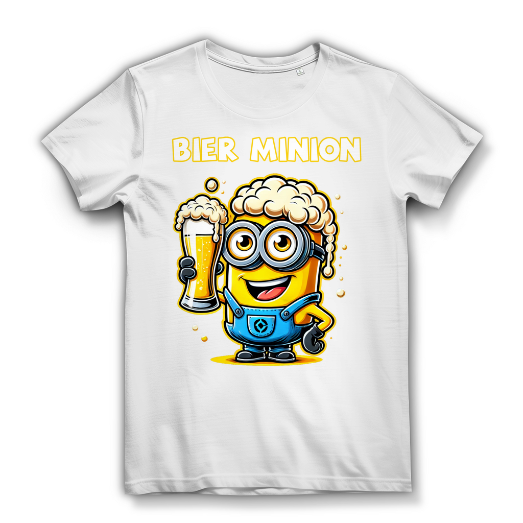 Lustiges Damen Premium Bio T-Shirt – Bier Minion Design für Bierliebhaberinnen