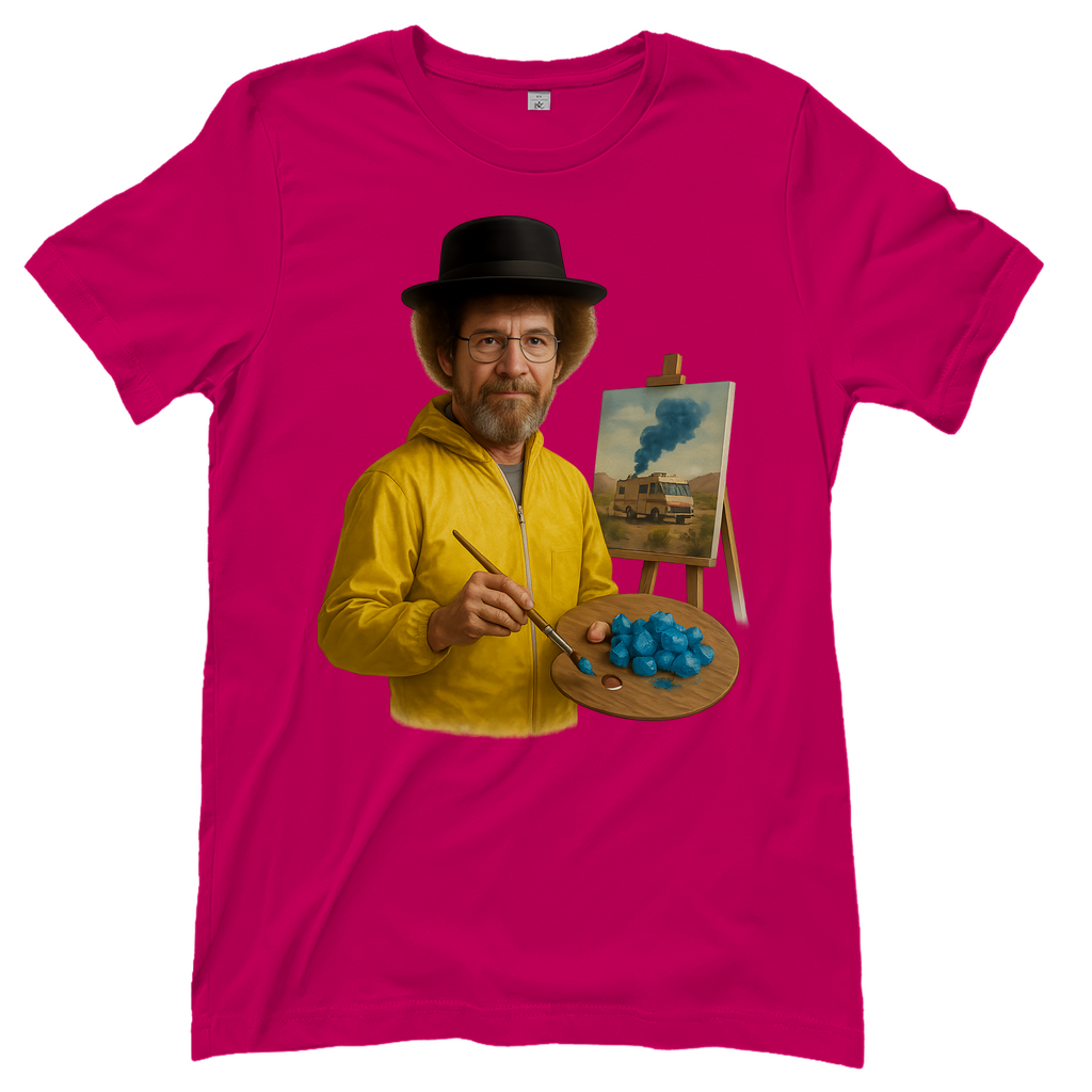 Bob Ross x Walter White Breaking Bad Mashup - Damen T-Shirt Sorbet