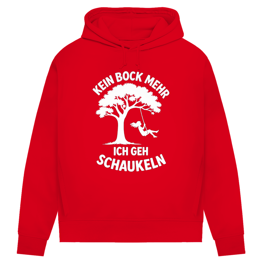 Damen Premium Bio Hoodie Kein Bock Mehr Ich Geh Schaukeln