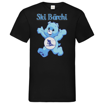 Ski Bärchi - Glücksbärchi - Herren V-Neck Shirt Black