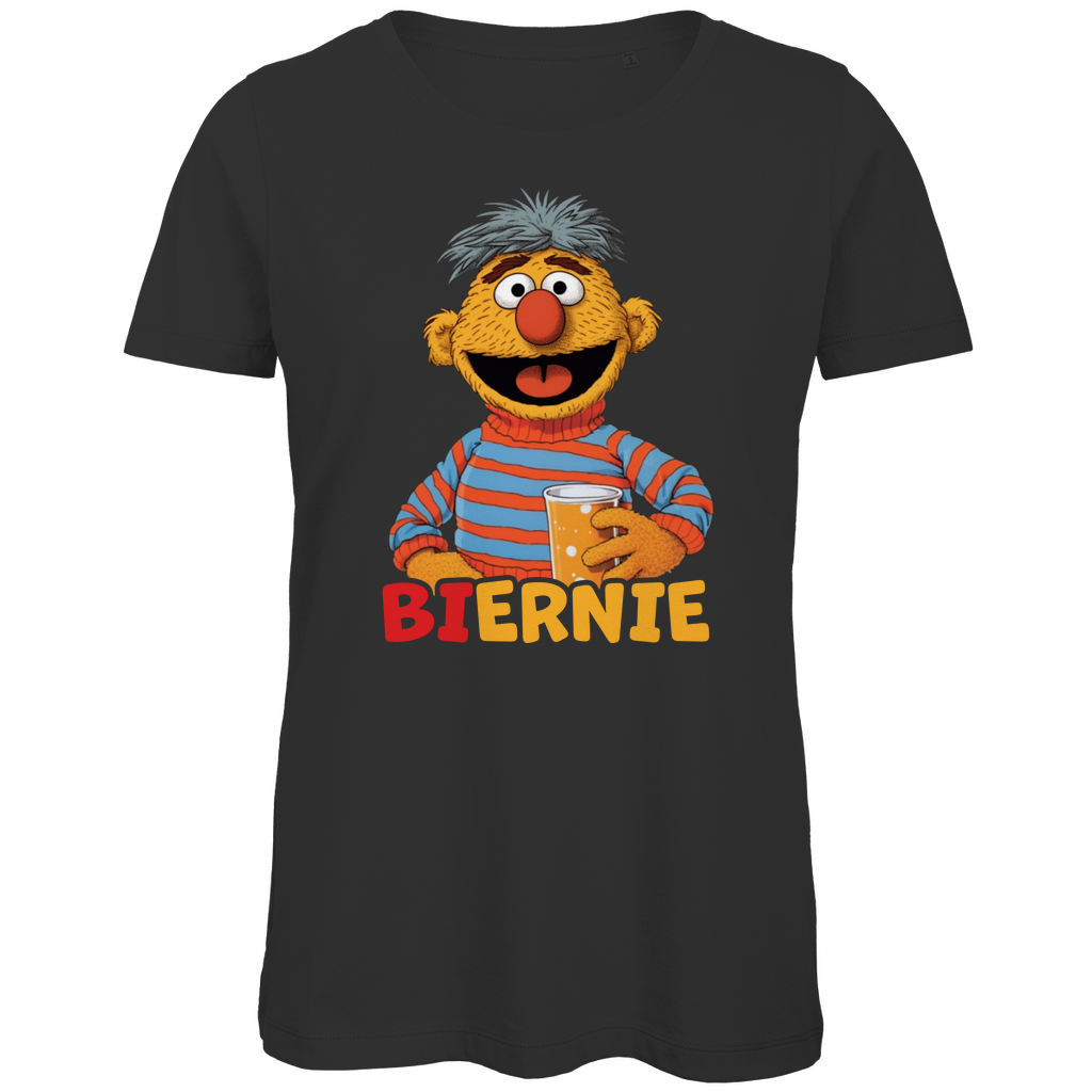 Sesamstraße - Ernie Biernie - Damen Premium Bio T-Shirt Black