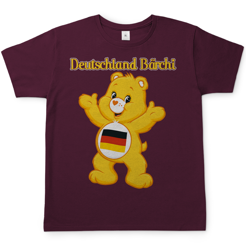 Deutschland Bärchi - Glücksbärchi - Herren T-Shirt Burgundy