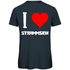I love Strammsein - Herren Premium Bio T-Shirt Dark Grey Solid