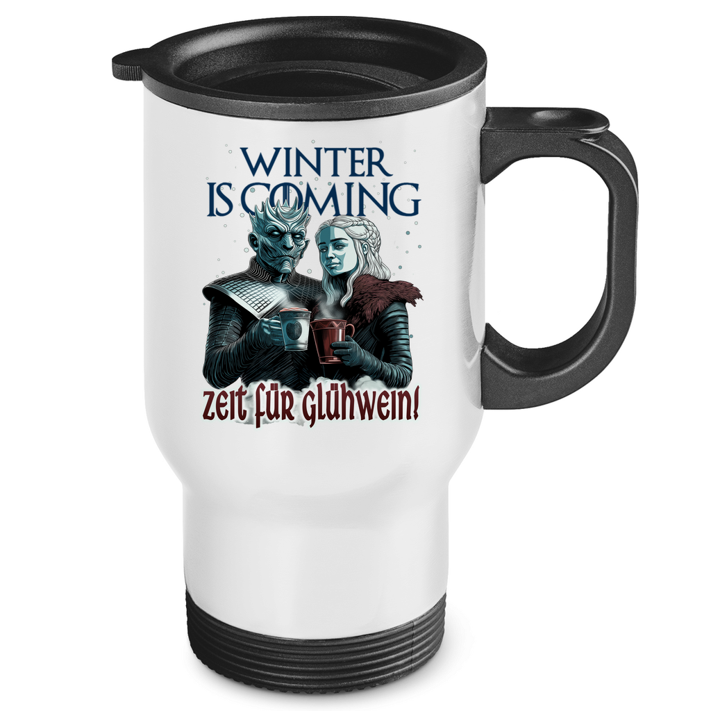 Winter is coming - Zeit für Glühwein - Edelstahl-Thermobecher White One size