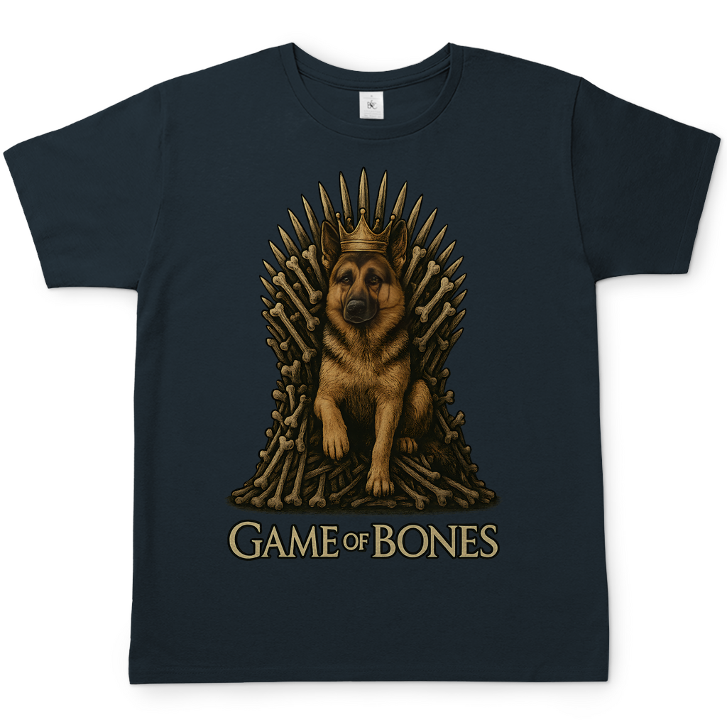Game of Bones Schäferhund Hunde - Herren T-Shirt Dark Grey Solid