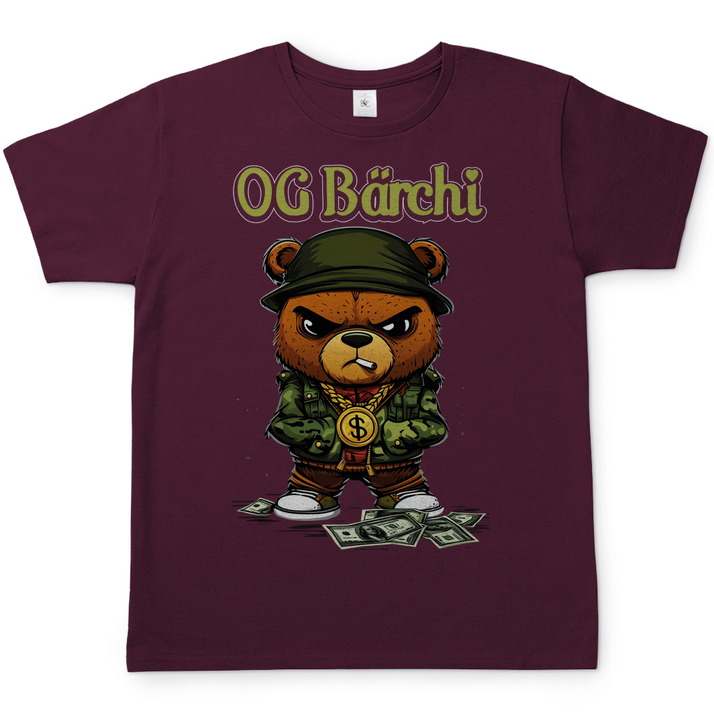 OG Bärchi - Glücksbärchi - Herren T-Shirt Burgundy