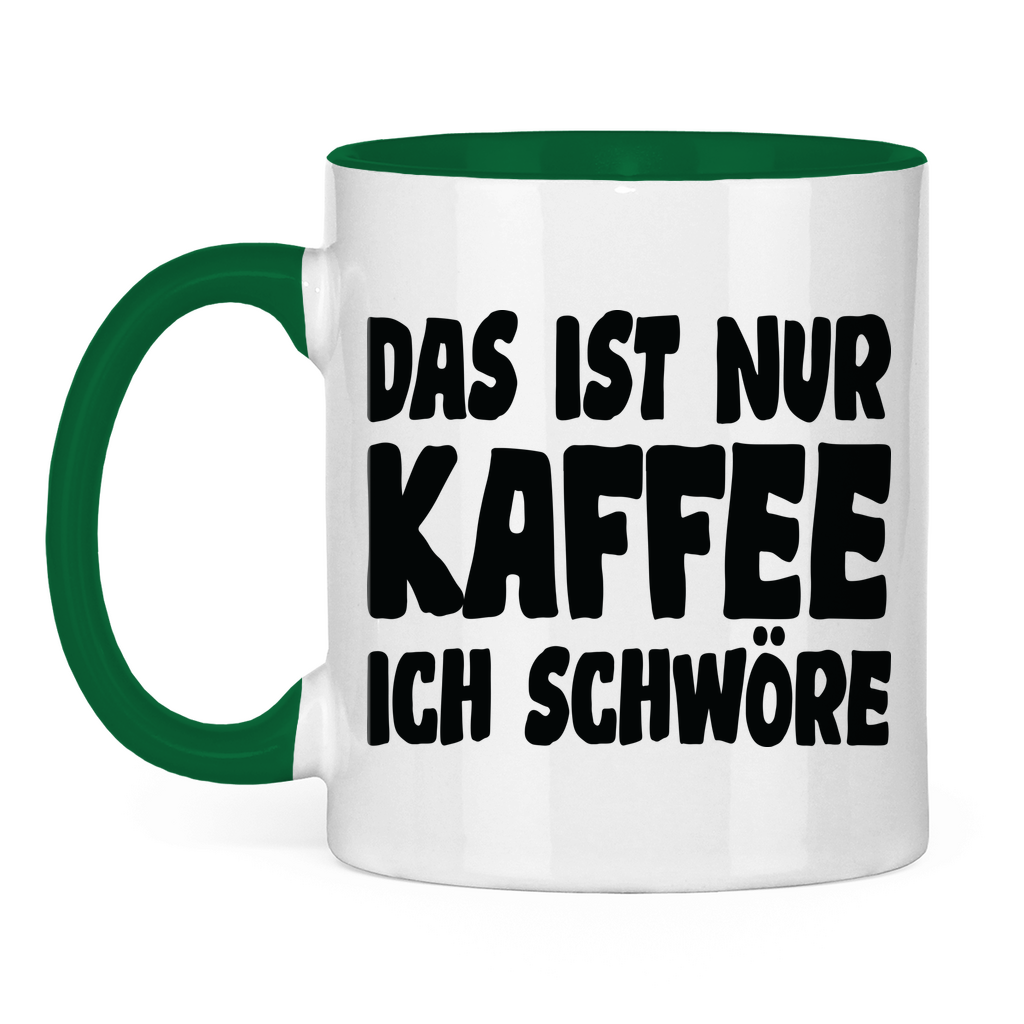 Das ist nur Kaffee ich schwöre - Tasse zweifarbig