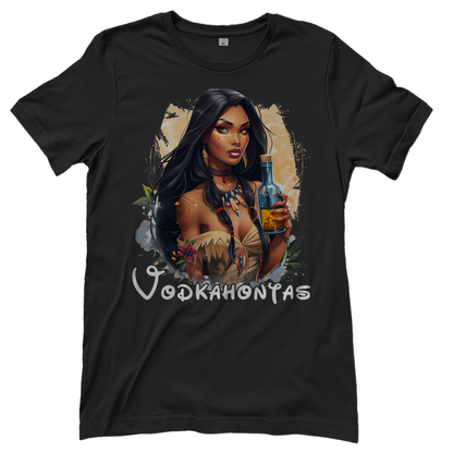 Vodkahontas Retro - Damenshirt Black