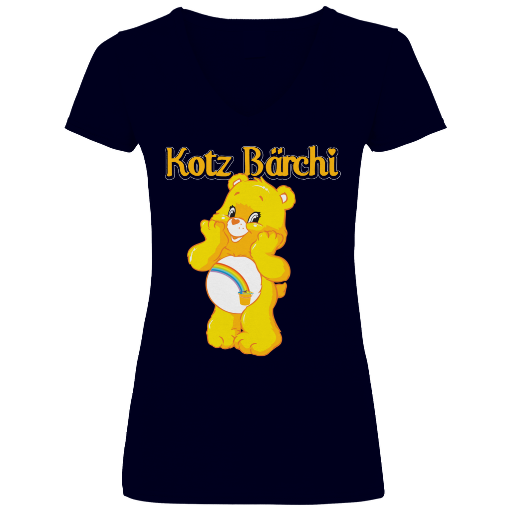 Kotz Bärchi - Glücksbärchi - V-Neck Damenshirt
