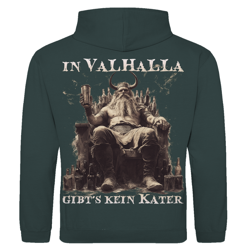 In Valhalla gibt´s kein Kater - Herren Hoodie Charcoal (Heather)
