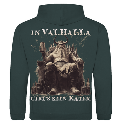 In Valhalla gibt´s kein Kater - Herren Hoodie Charcoal (Heather)