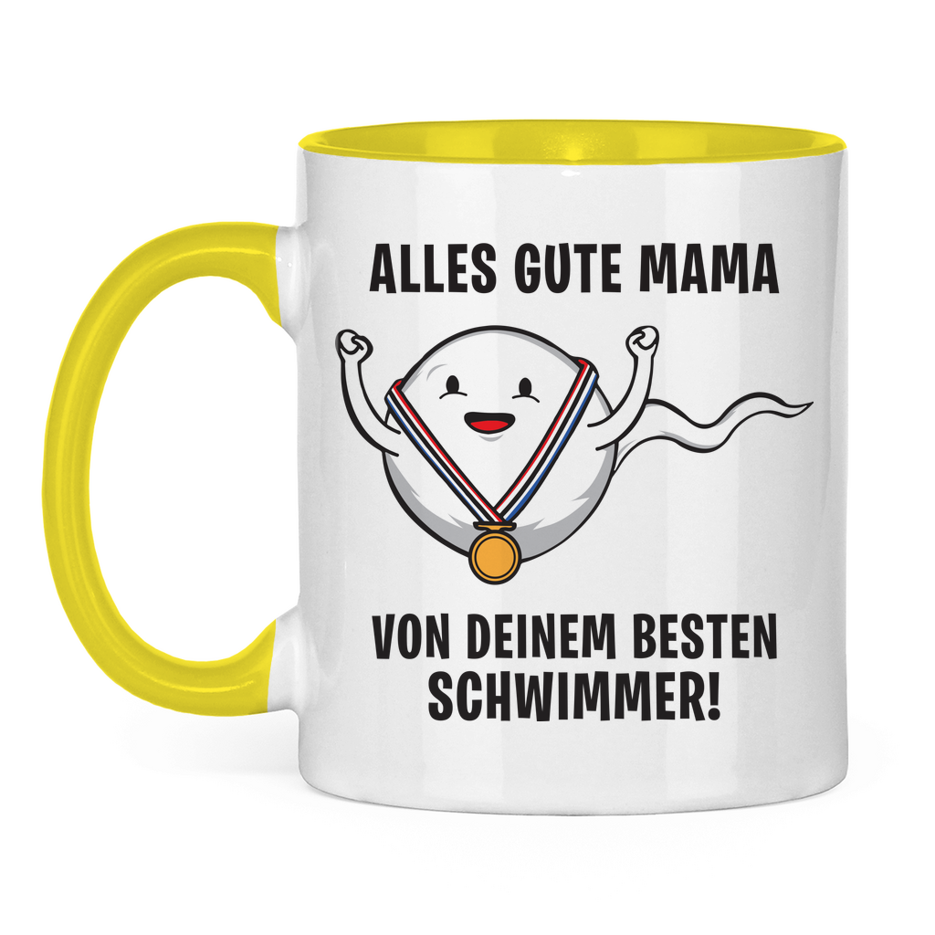 Alles gute Mama von deinem besten Schwimmer! - Tasse zweifarbig