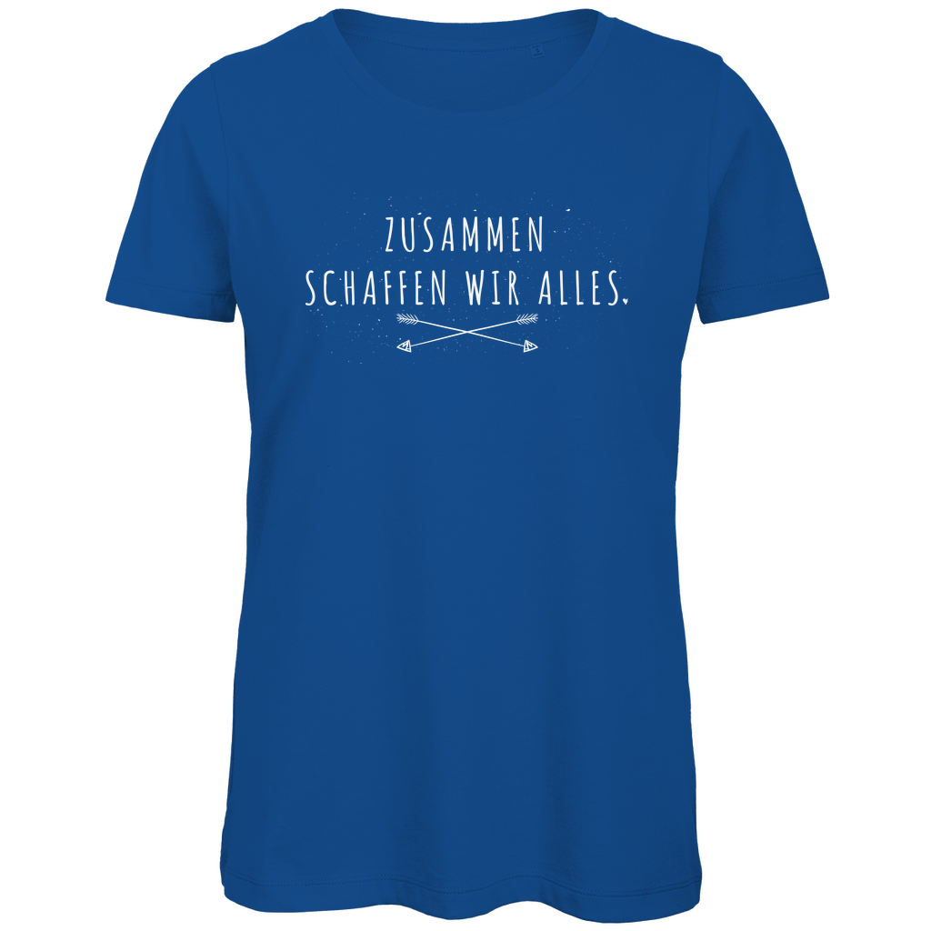 Zusammen schaffen wir alles - Damen Premium Bio T-Shirt Royal Blue
