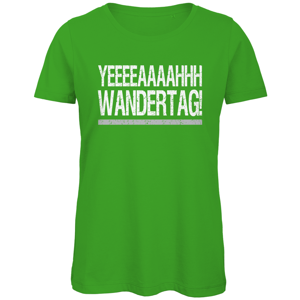 YEEEAH Wandertag! - Damen Premium Bio T-Shirt Real Green