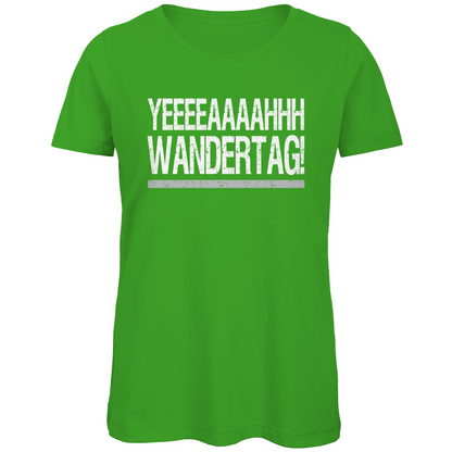 YEEEAH Wandertag! - Damen Premium Bio T-Shirt Real Green