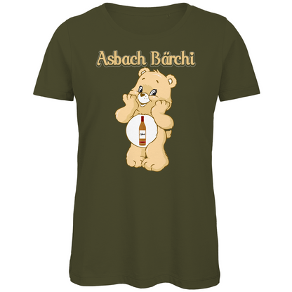 Asbach Bärchi - Glücksbärchi - Damen Premium Bio T-Shirt Khaki