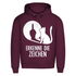 Herren Premium Bio Hoodie Erkenne Die Zeichen Katze Katzenliebhaber Burgundy