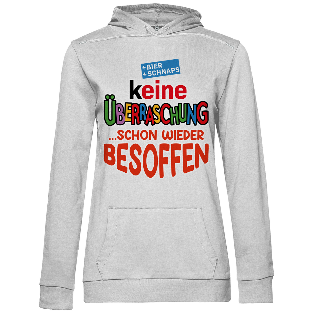 Keine Überraschung - schon wieder besoffen - Damen Hoodie White