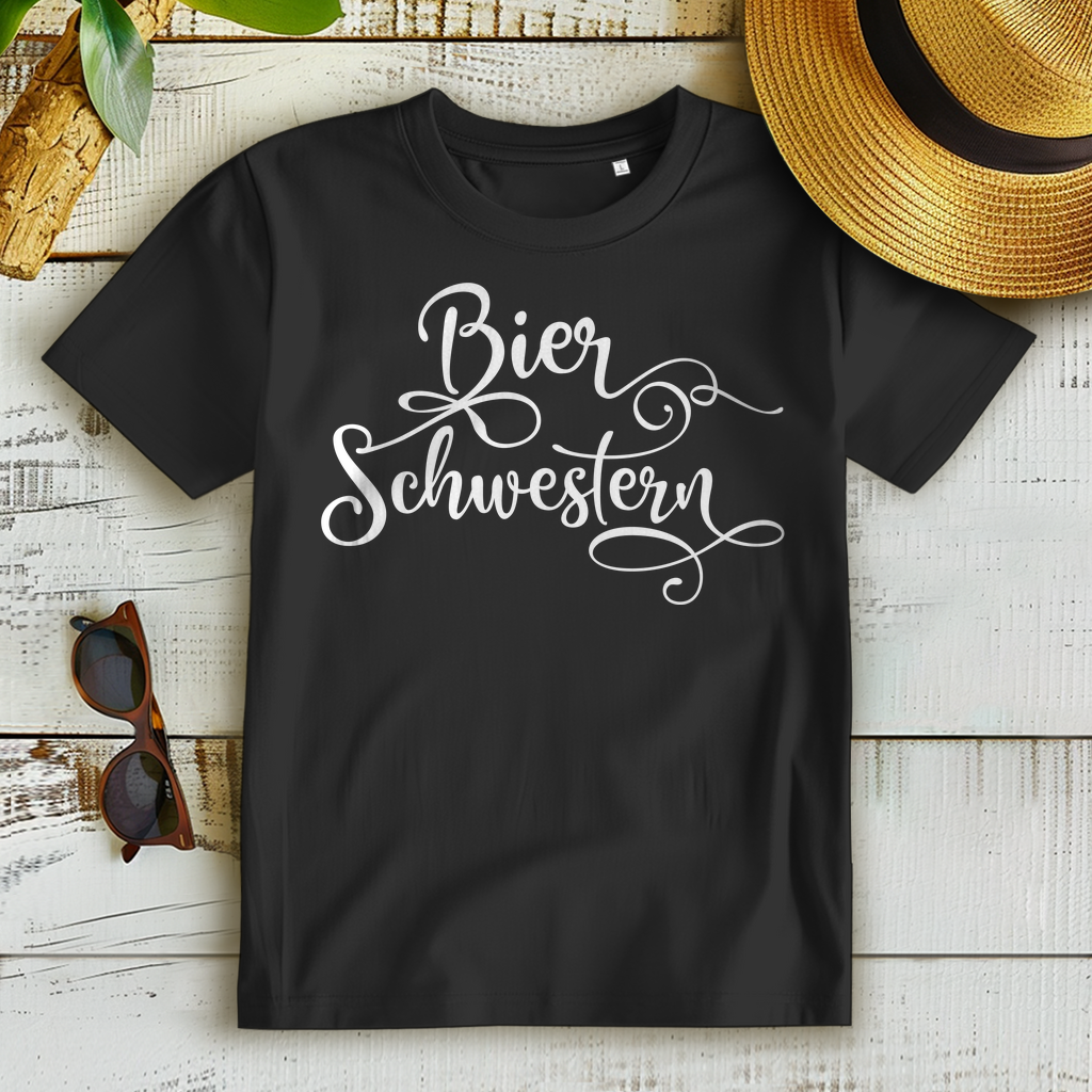 T-Shirt für Freundinnen – Bier Schwestern Motiv für Mädelsabend &amp; Party