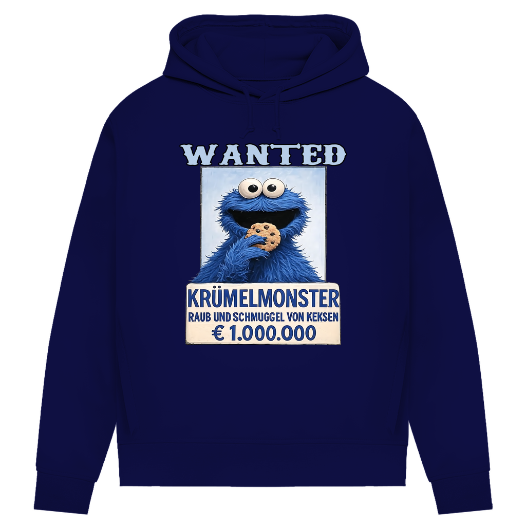 Wanted Krümelmonster Raub und Schmuggel von Keksen - Damen Premium Bio Hoodie Navy Blue