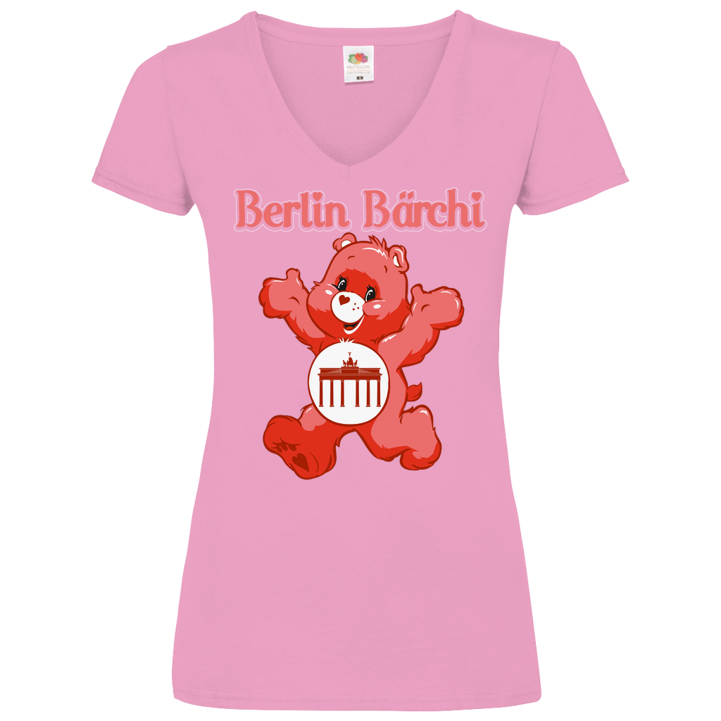 Berlin Bärchi - Glücksbärchi - V-Neck Damenshirt