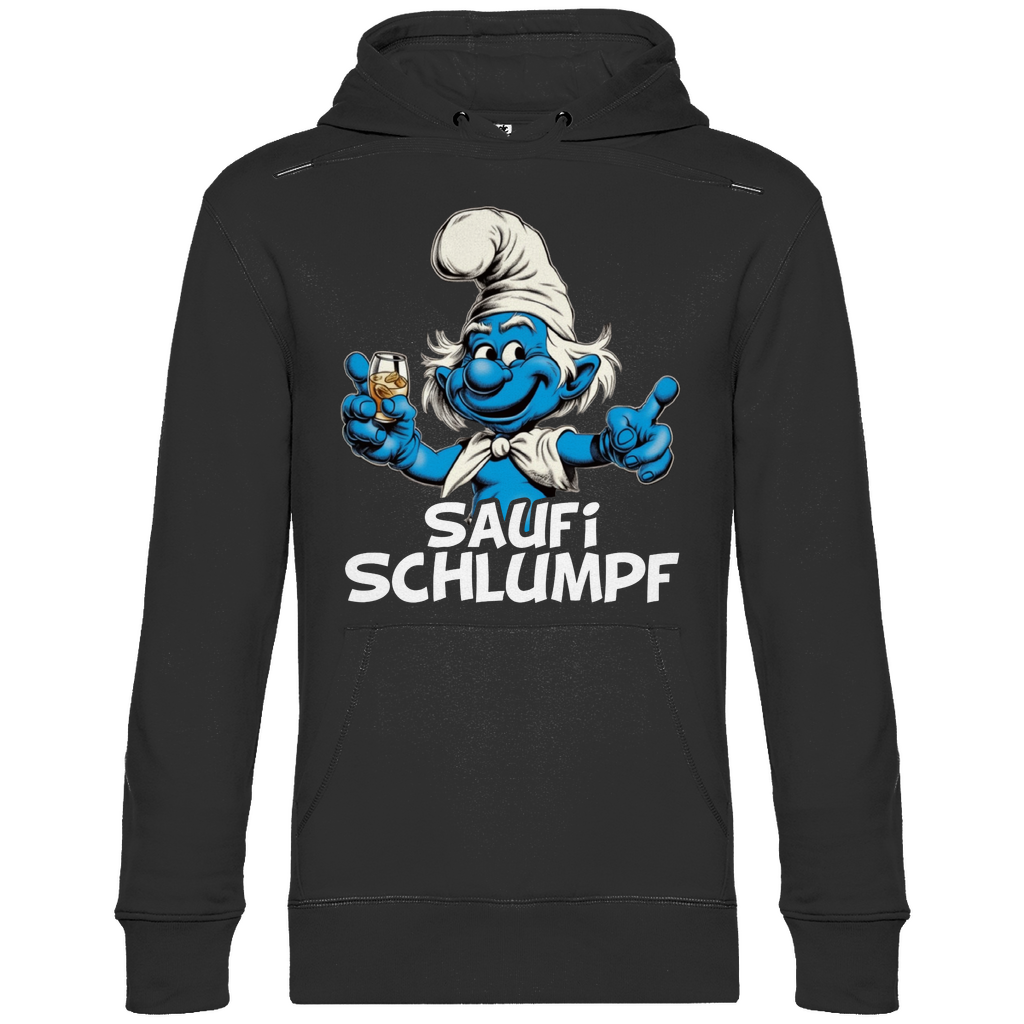 Saufi Schlumpf Grafik - Unisex Hoodie Black