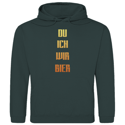 Strammsein Du Ich Wir Bier - Herren Hoodie