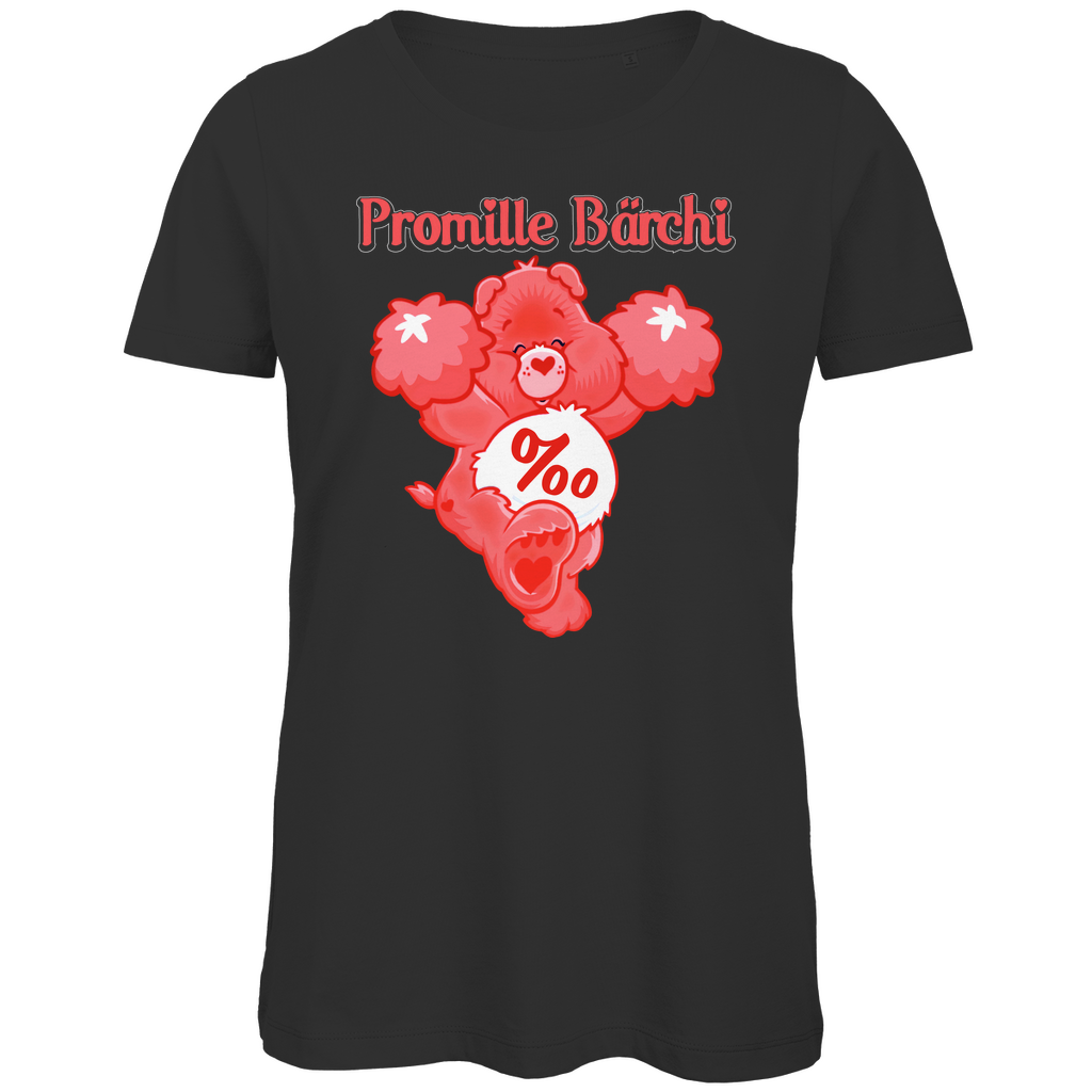 Promille Bärchi - Glücksbärchi - Damen Premium Bio T-Shirt Black
