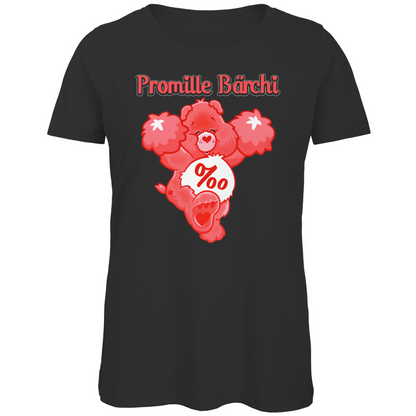 Promille Bärchi - Glücksbärchi - Damen Premium Bio T-Shirt Black