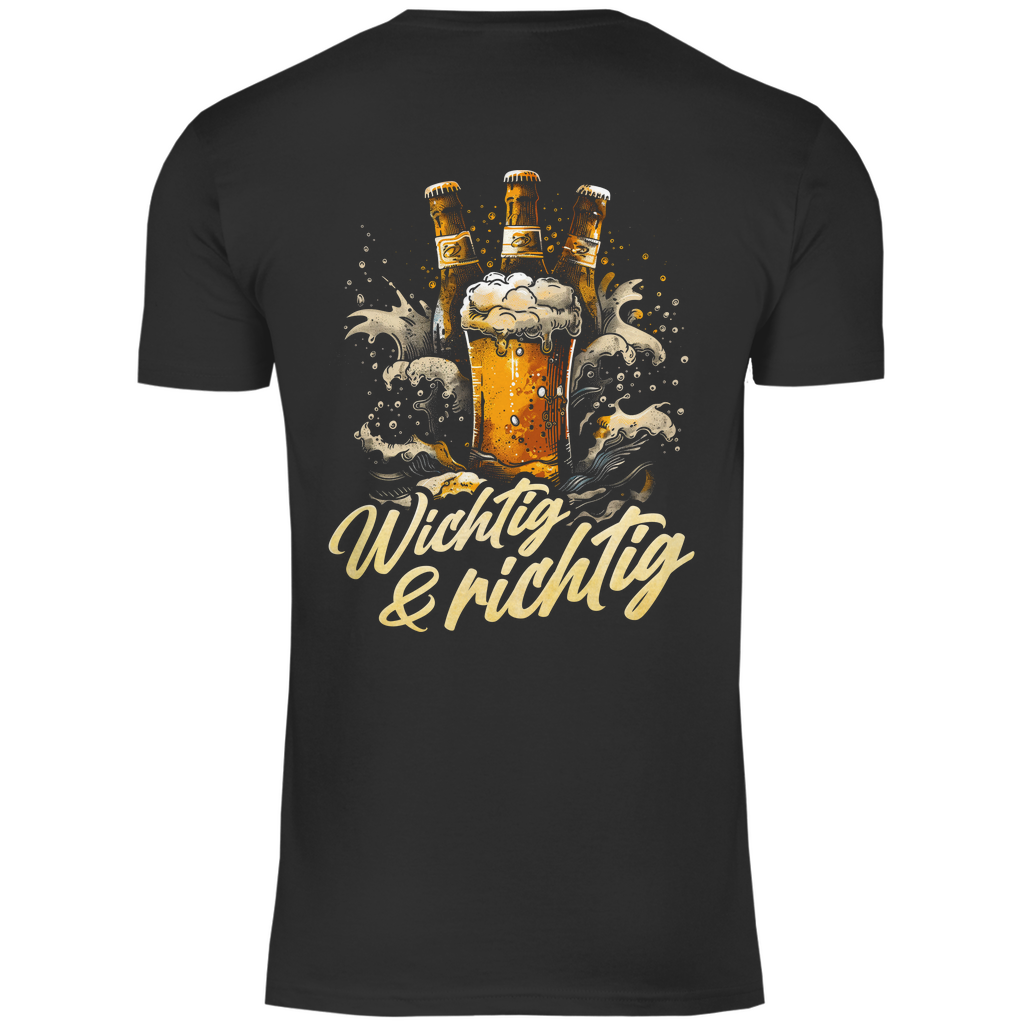 Wichtig &amp; richtig Bier - Herren Shirt