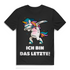 Ich bin das Letzte Einhorn Herren T-Shirt Tattoo Spruch Shirt cooles Geschenk Black