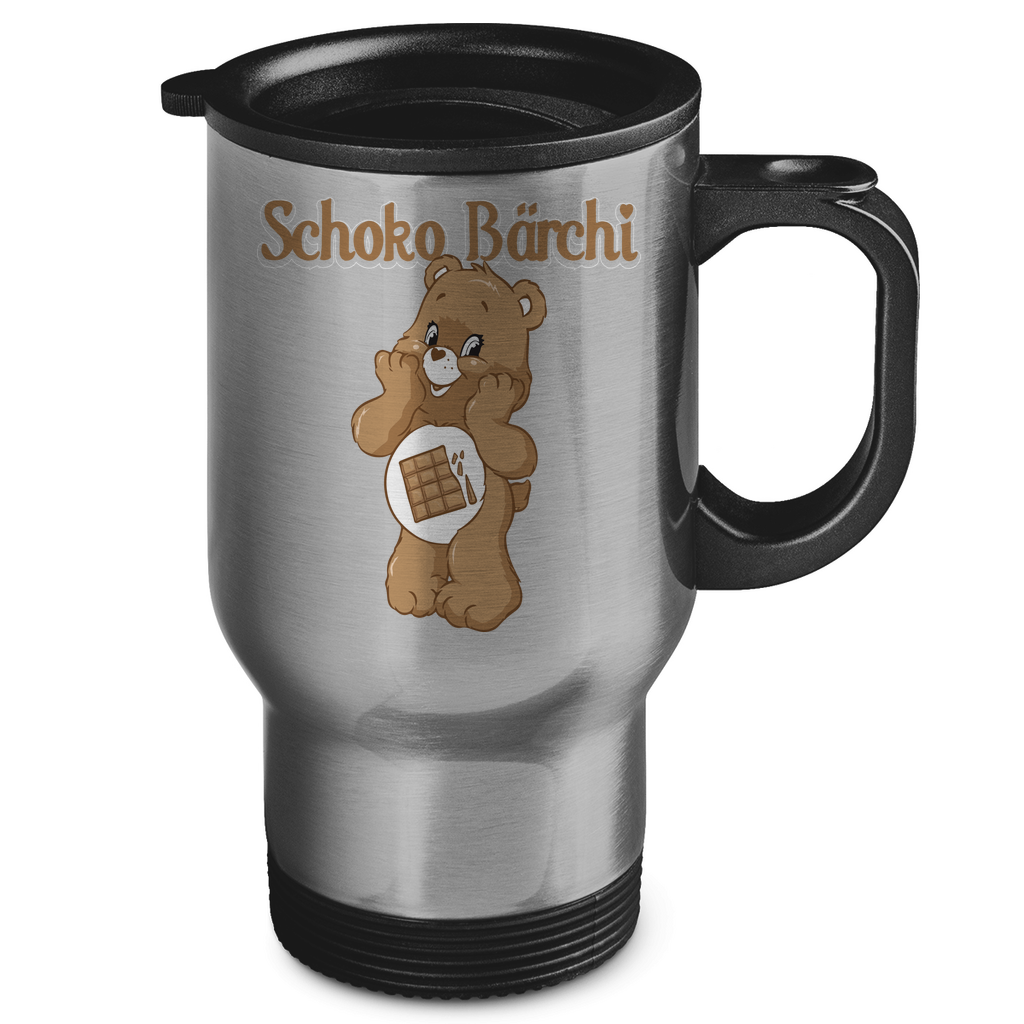 Schoko Bärchi - Glücksbärchi - Edelstahl-Thermobecher Silver One size