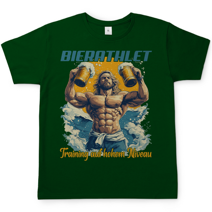 Bierathlet Training auf hohem Niveau - Herren Shirt Bottle Green