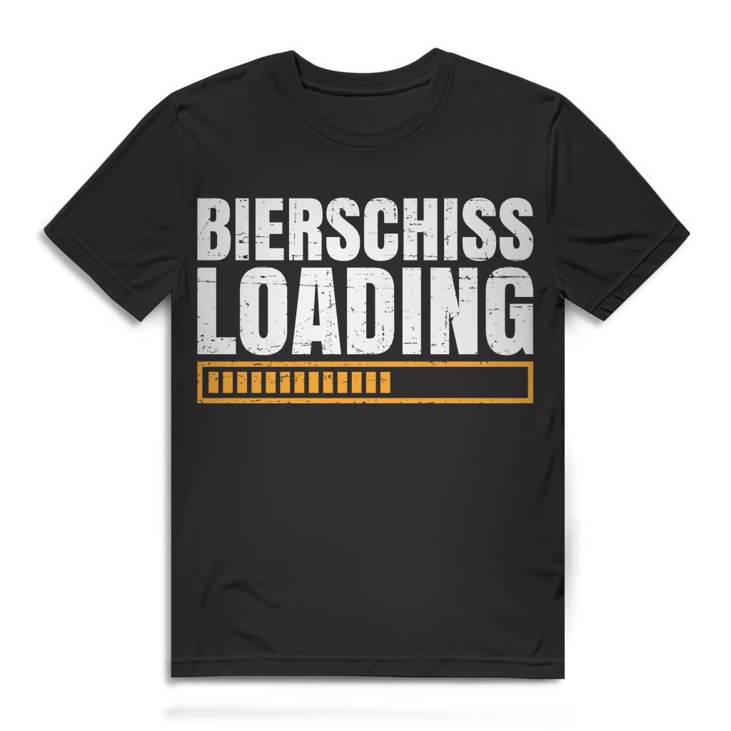 Lustiges Bier Festival Shirt Männer – Bierschiss Loading mit Ladebalken Design Black