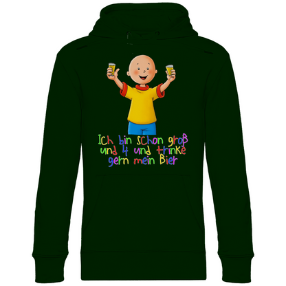 Caillou ich trinke gern mein Bier - Unisex Hoodie Forest Green