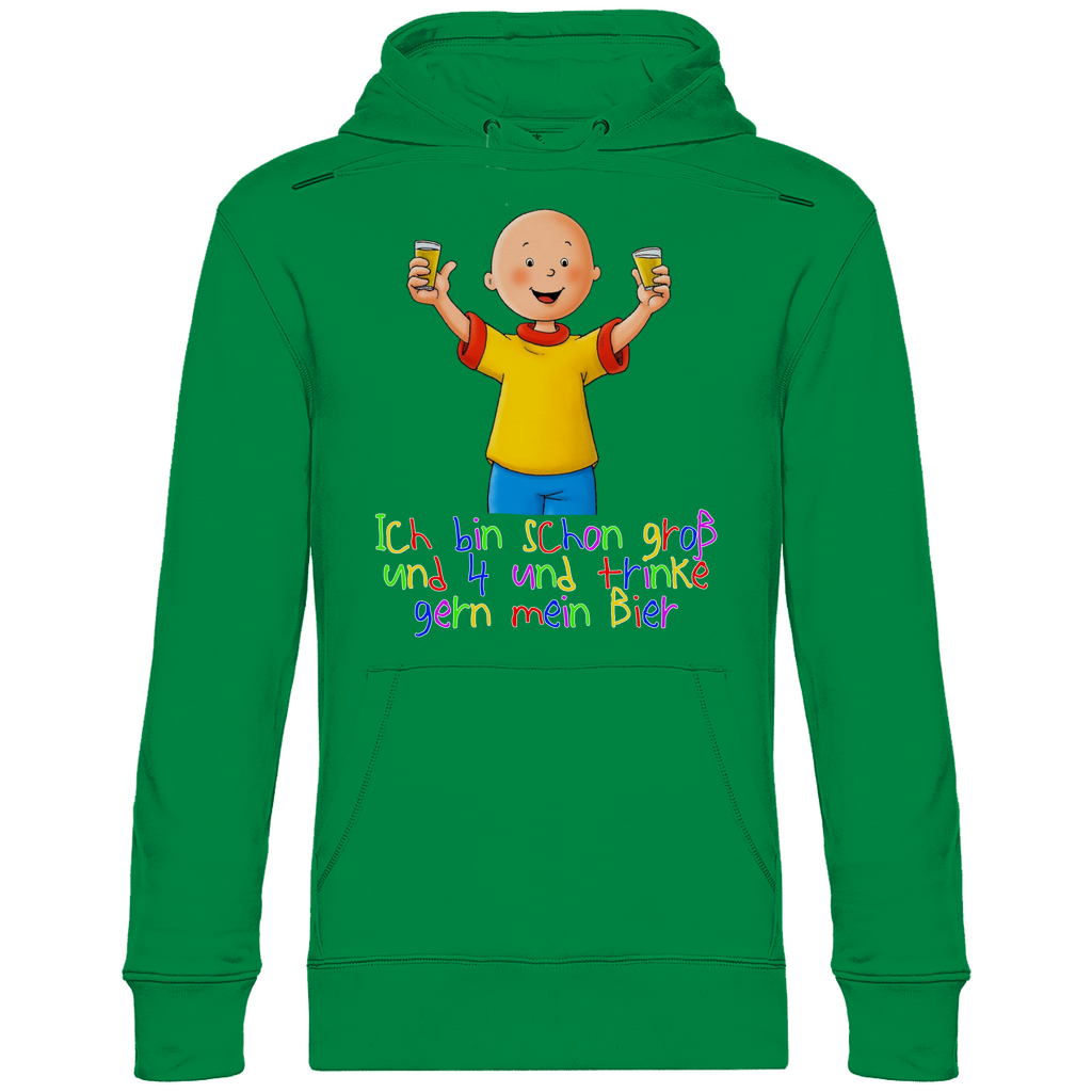Caillou ich trinke gern mein Bier - Unisex Hoodie Kelly Green