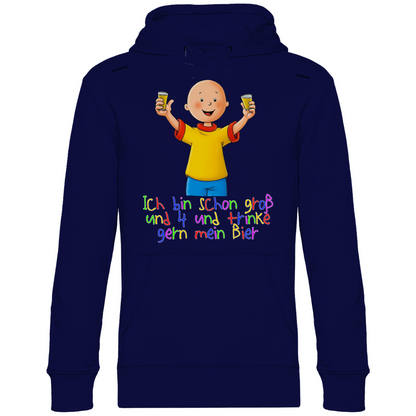 Caillou ich trinke gern mein Bier - Unisex Hoodie Navy Blue