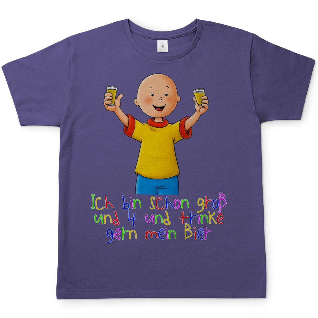 Caillou ich trinke gern mein Bier - Herren Shirt Millennial Lilac
