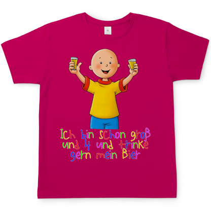 Caillou ich trinke gern mein Bier - Herren Shirt Sorbet
