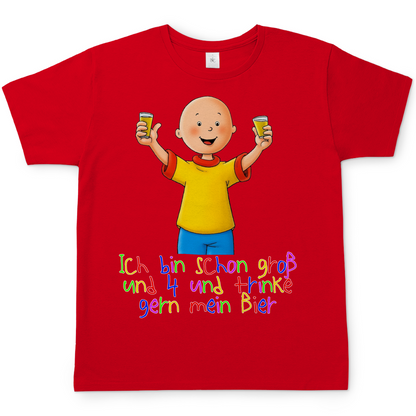 Caillou ich trinke gern mein Bier - Herren Shirt Red