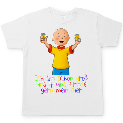 Caillou ich trinke gern mein Bier - Herren Shirt White